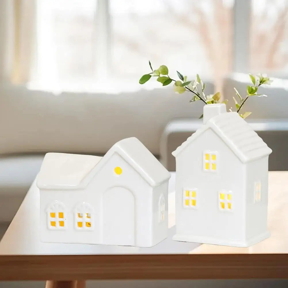 LED Ceramic Christmas Village House | Handmade Holiday Ornament