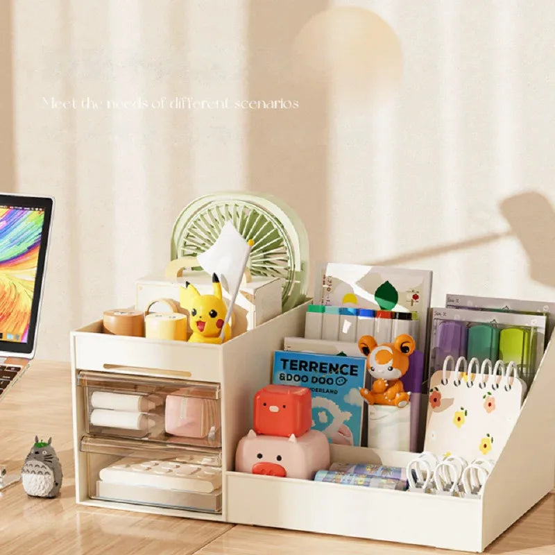 Transparent Drawer Style Makeup Box Dormitory Organizer Plastic Cosmetics Skincare Dressing Table Desktop Storage Box Oasis Select
