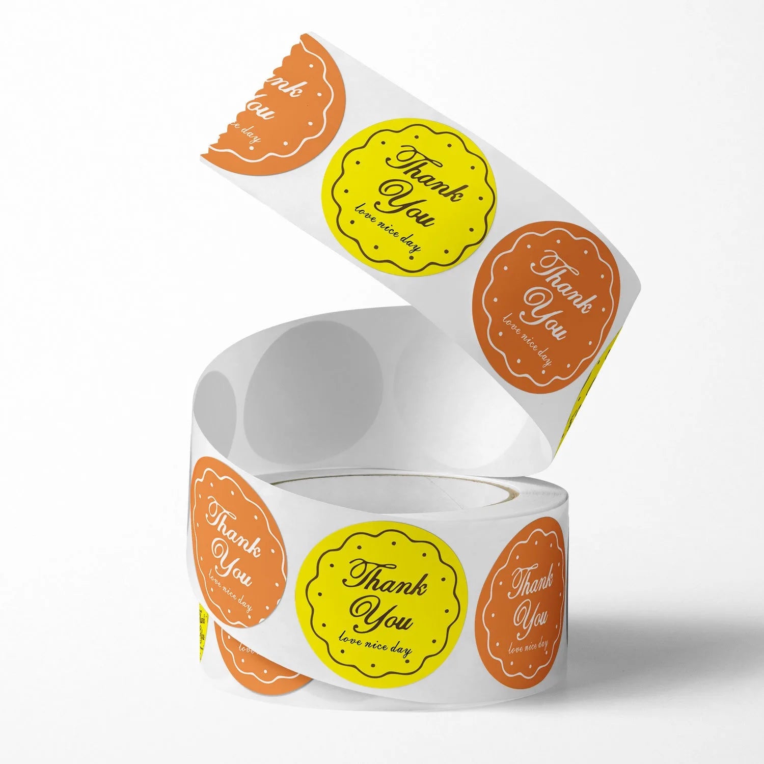 500pcs/roll label stickers, thank you floral stickers, gift decoration seal stickers labels decoration Oasis Select
