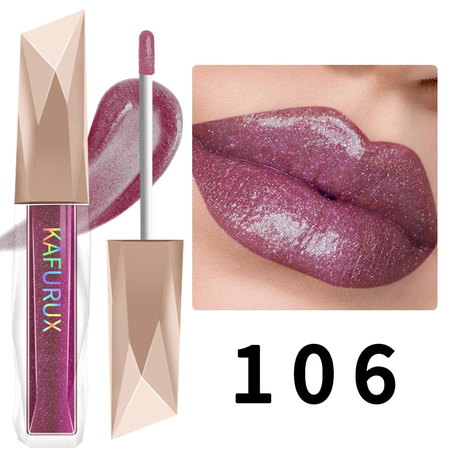 KAFURUX Shimmer Lip Gloss – Moisturizing, Fuller-Looking Lips