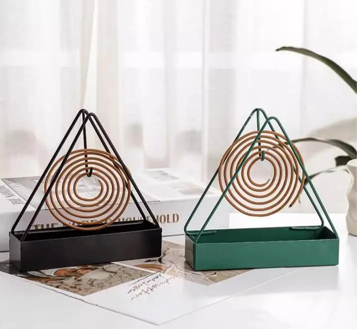 1/2PCS Portable Mosquito Coil Holder Metal Incense Burner With Fireproof Ash Tray Outdoor Camping Patio Balcony Summer Oasis Select