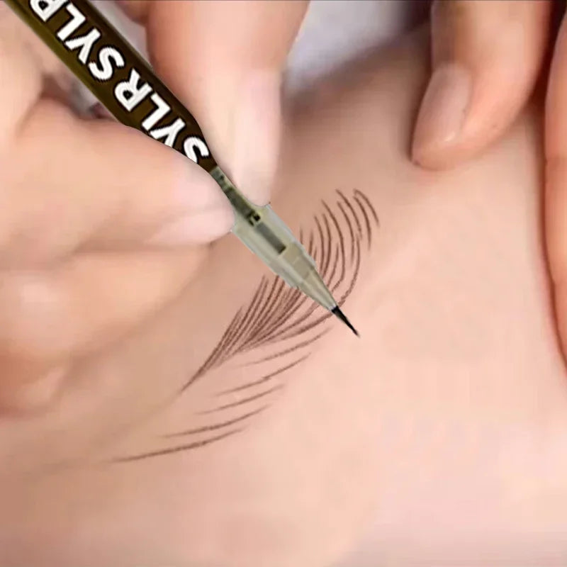 0.008mm Ultra Fine Eyebrow Pen Long Last Smudge Proof Waterproof Sweat-Proof High Pigmented Easy Applying Liquid Eye Brow Pencil Oasis Select