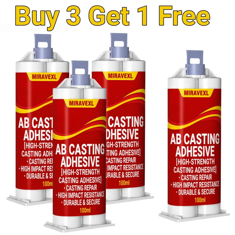 Heavy Duty High Temp Metal Repair Paste Strong Liquid Welding Filler AB Casting Adhesive Kit With Scraper Gloves & 2 Nozzles Oasis Select 400ML