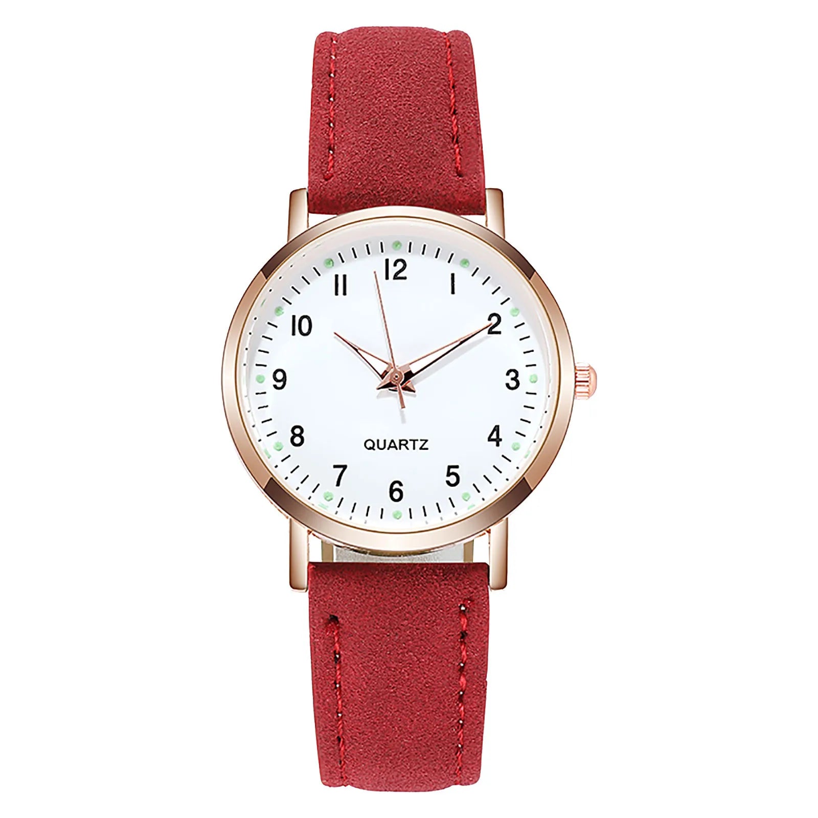 Women's Diamond Luminous Retro Quartz Watch – Leather Strap Ladies Quartz Watch Oasis Select