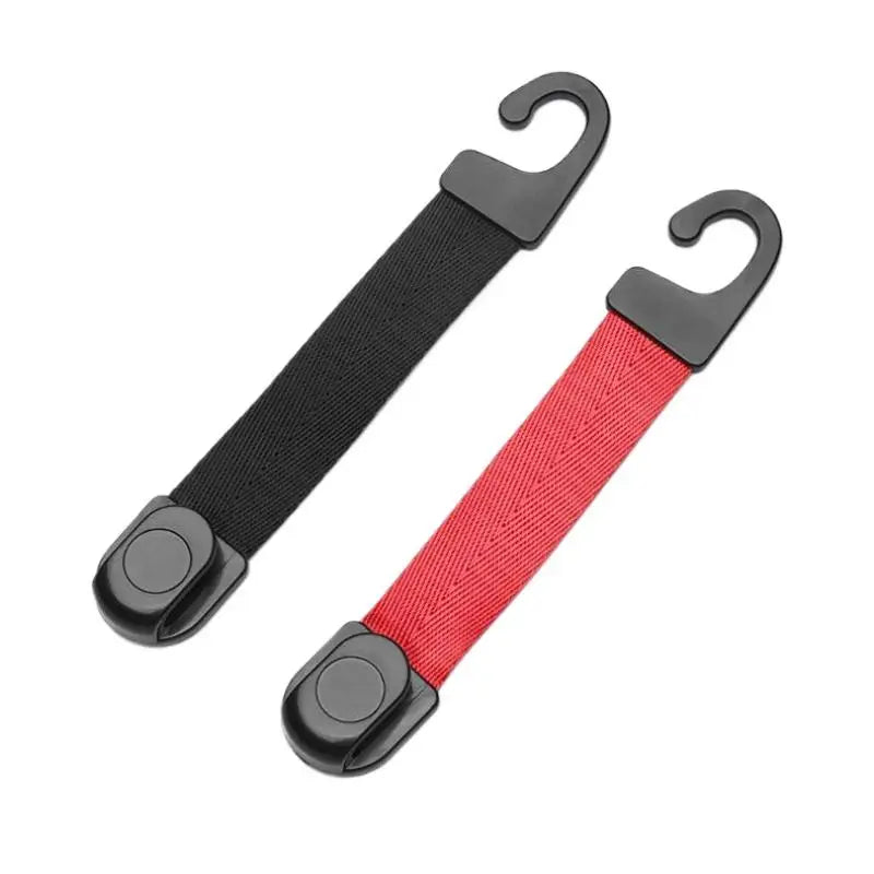 2Pcs Car Seat Back Webbing Hanger Adjustable Car Rear Front Seat Bag Storage Hook Car Back Seat Sundries Organizer Clip Oasis Select