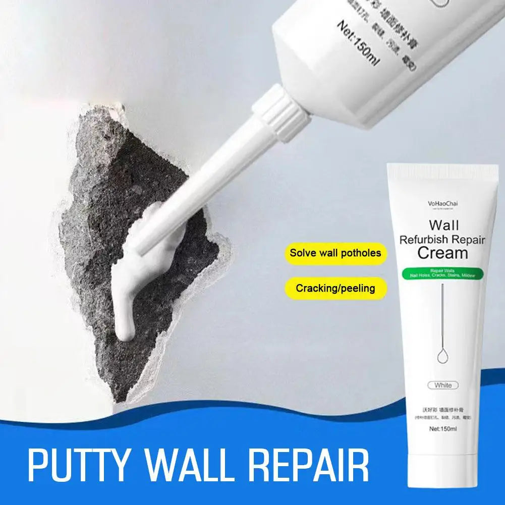 150g Wall Repair Agent Wall Repair Paste Crack Nail Eye Repair Cream Quick-drying Waterproof Mildewproof Smooth Patch Recovery Oasis Select