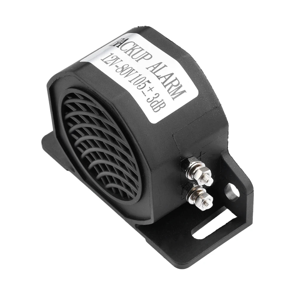 105dB Decibel Backup Siren Beeper Buzzer Sound Warning Alarm 12V 24V-80V Car Truck Vehicle Horn For Vehicle Reversing Reminders Oasis Select
