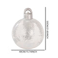 55CM Christmas Inflatable Ball PVC Giant Xmas Ball Christmas Tree Decorations Large Balls Toy New Year Party Courtyard Ornaments Oasis Select White