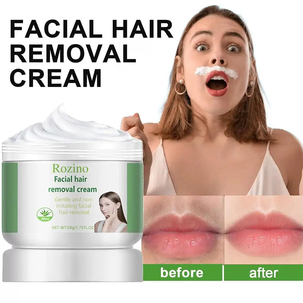 Facial Hair Removal Cream – Upper Lip & Chin with Aloe Facial Depilatory Cream Oasis Select