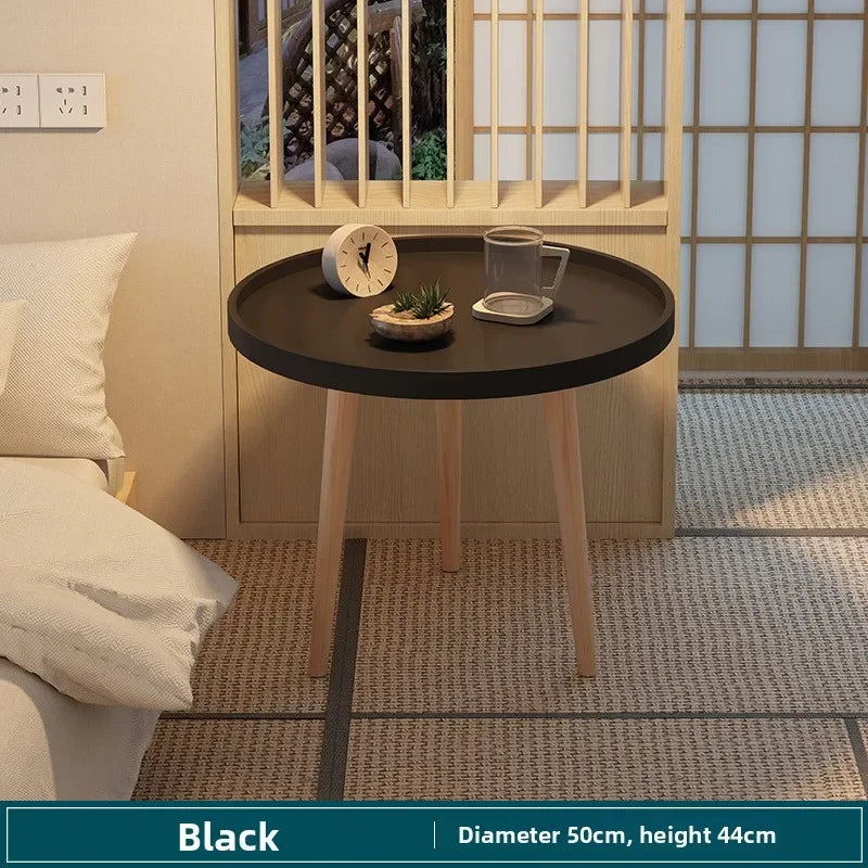 Multi-functional Small round table small apartment bedside table bedroom coffee table rack Oasis Select