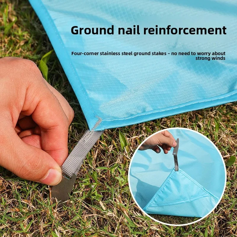 1pcs Lightweight Mini Pocket Picnic Mat Sand Proof Beach Blanket Waterproof Outdoor Camping Picnic Pad for Travel Picnic Oasis Select