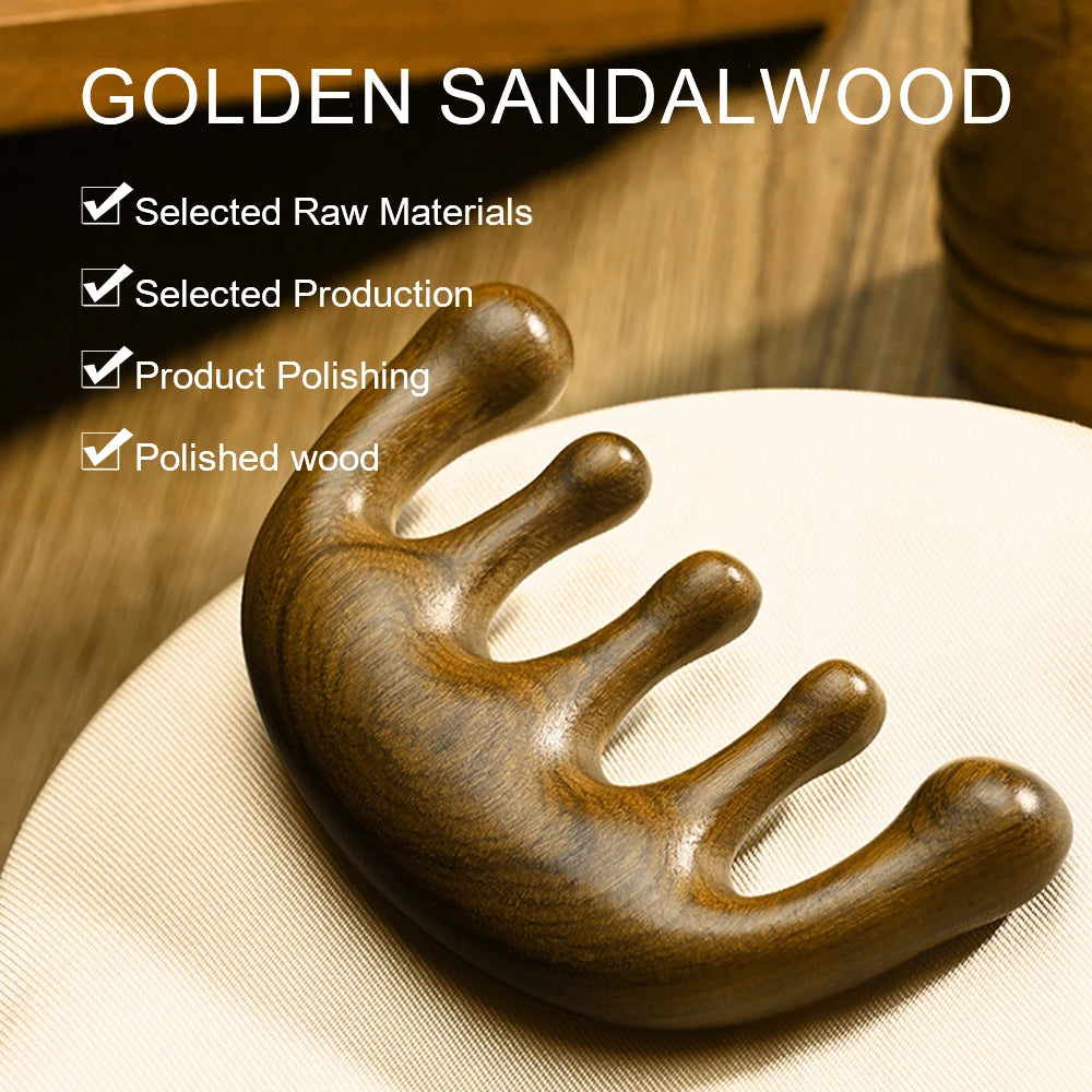 1pc Wooden Scalp Massager Sandalwood Wide Tooth Combs Wood Massage Comb & Sandalwood Comb for Luxurious Hair Care Oasis Select