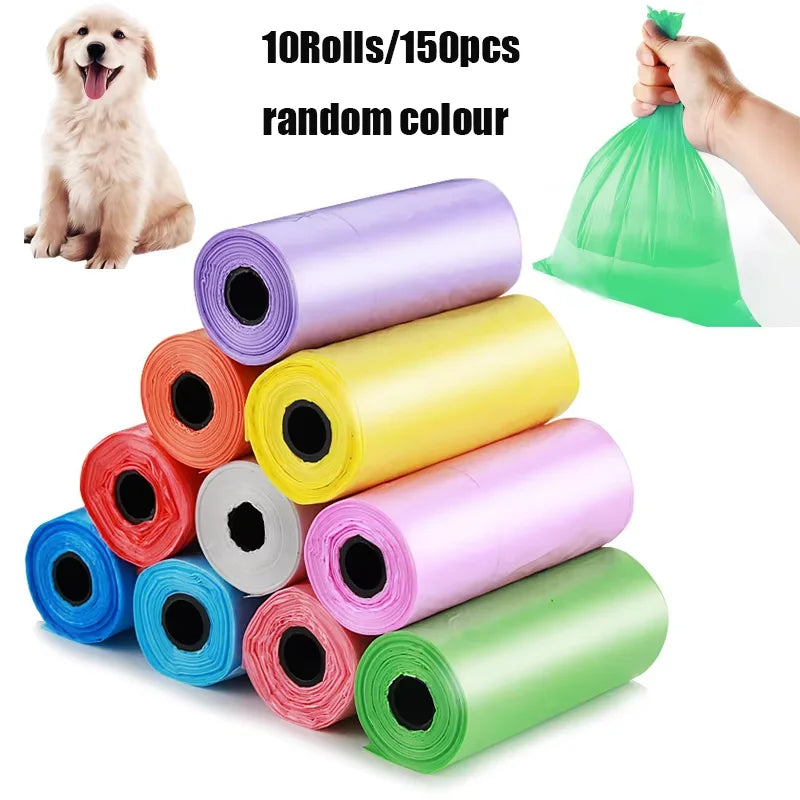 10PCS Walking Dog Pet Pick Up Poo Bag Dog Poop Bag Cat Universal Print Small, Easy To Carry And Not Easy To Break Oasis Select