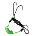 316SS Reef Drift Hook Spring Anti-Lost Rope Double End Diving Hook with Spiral Coil Lanyard Scuba Current Reef Hook Oasis Select Green