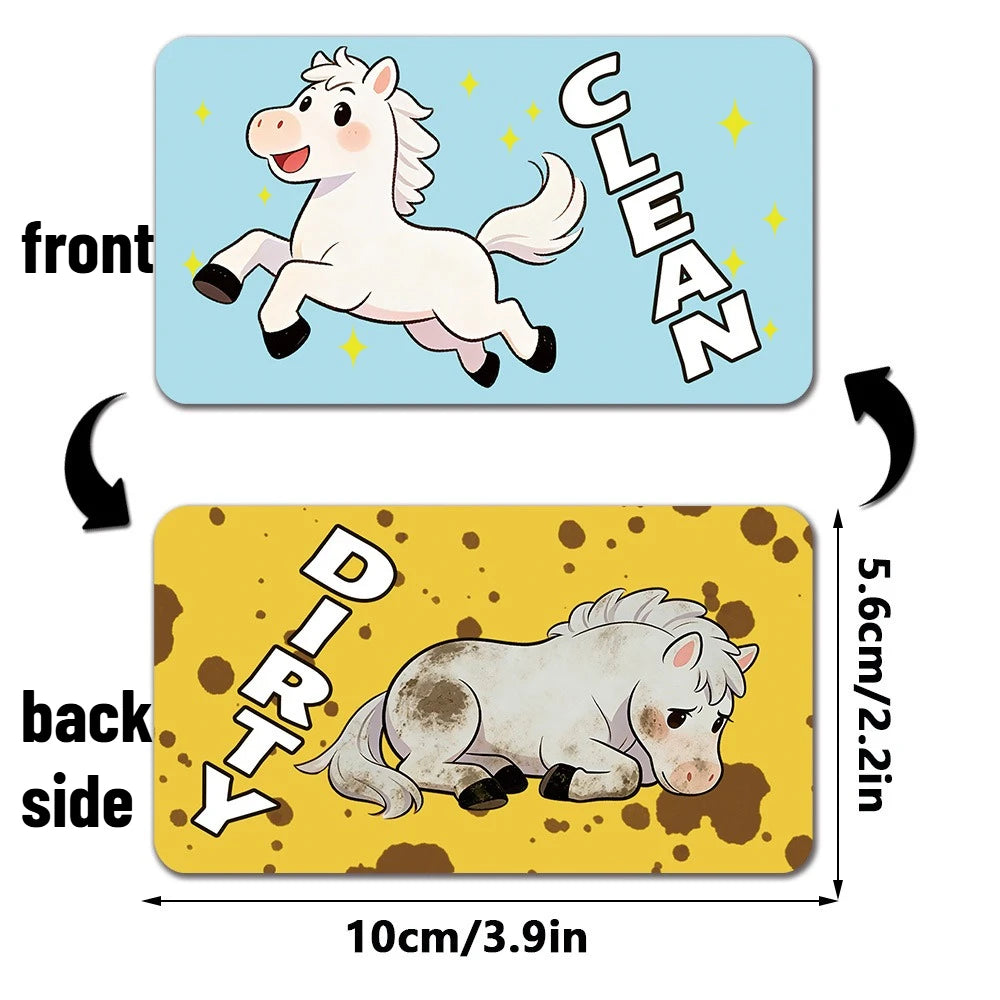 Kitchen Dishwasher Status Magnet Reversible Clean Dirty Sign Strong Magnetic Indicator Sticker for Household Use Oasis Select DWCT133