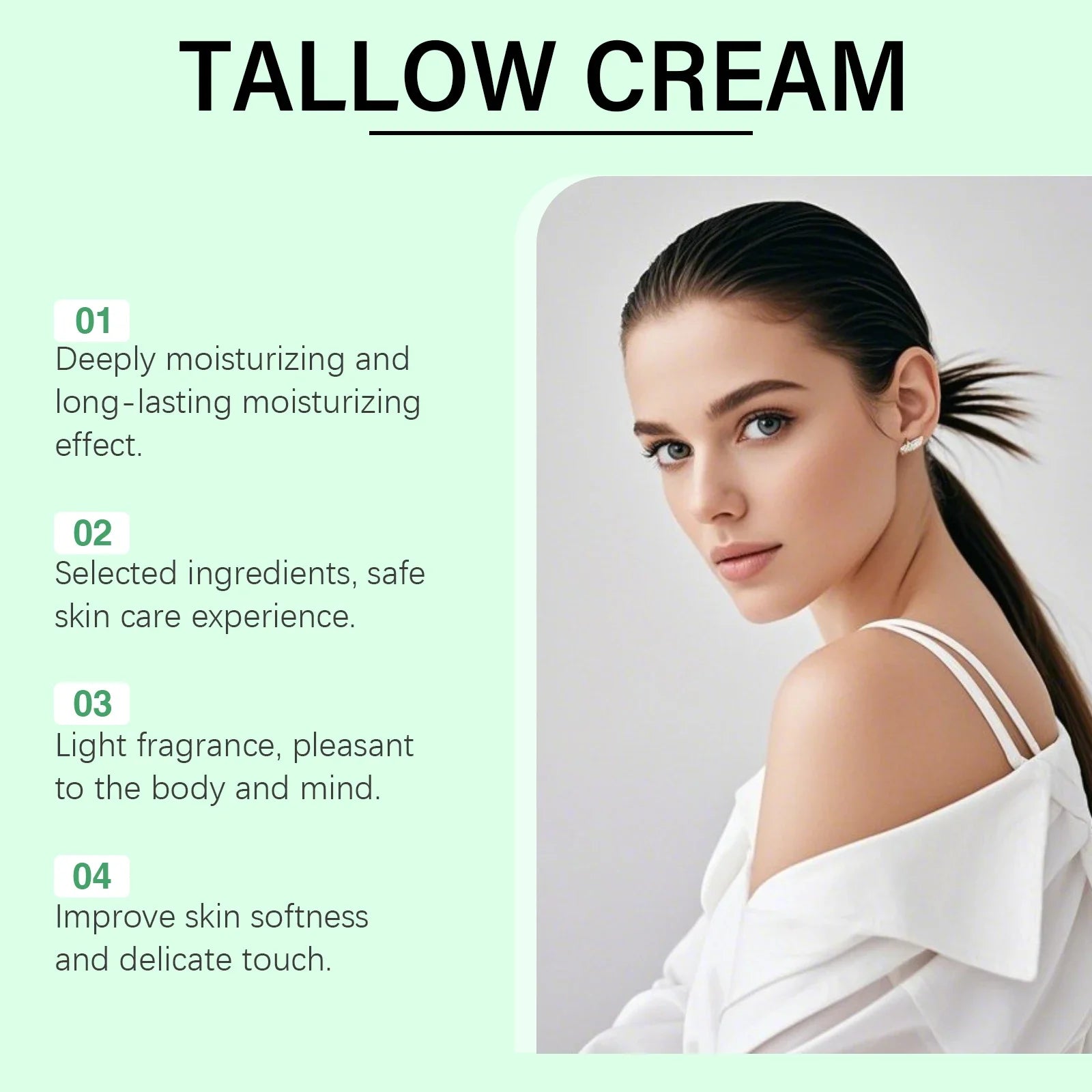 WOODSLEEP Beef Tallow Face Cream – Deep Moisturizing 60g