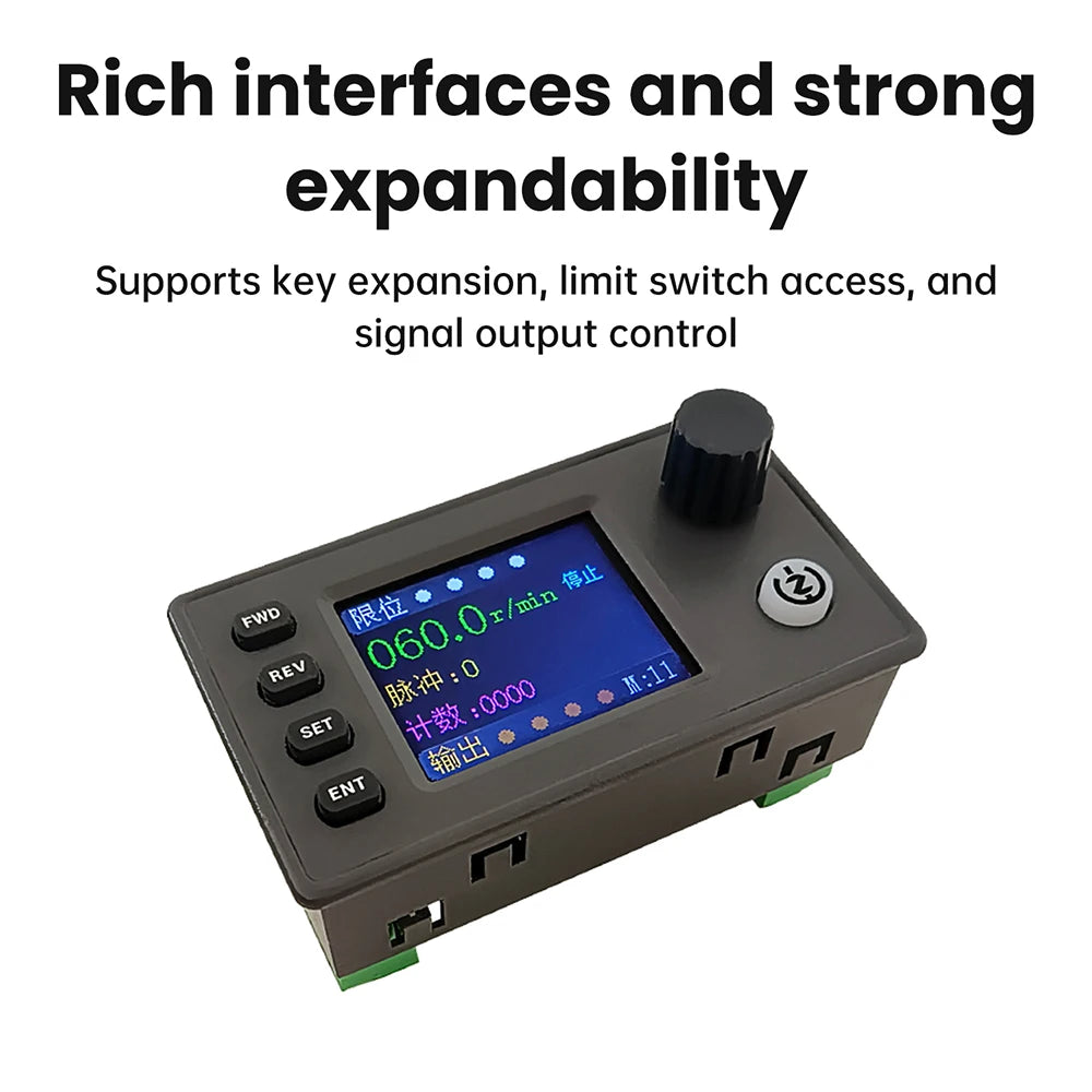1HZ-200000HZ SMC05 Stepper Servo Motor Pulse Controller With Forward/Reverse Speed Control 1.8-inch HD Colors Screen Oasis Select
