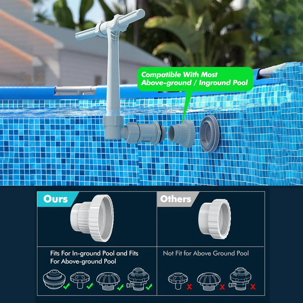 DualSpray Water Fountain for Swimming Pool Adjustable Waterfall Pool Sprinkler Creative Swimming Pool Sprayer Fountain Bracket Oasis Select