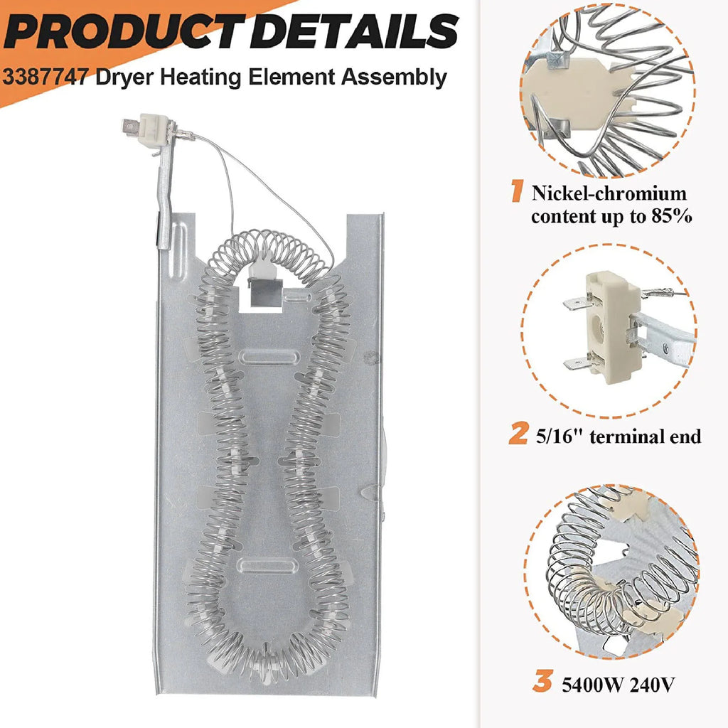 Dryer Heating 5400W W11344457 Drying Machine Heating for Maytag 240V Drying Machine Heating Oasis Select