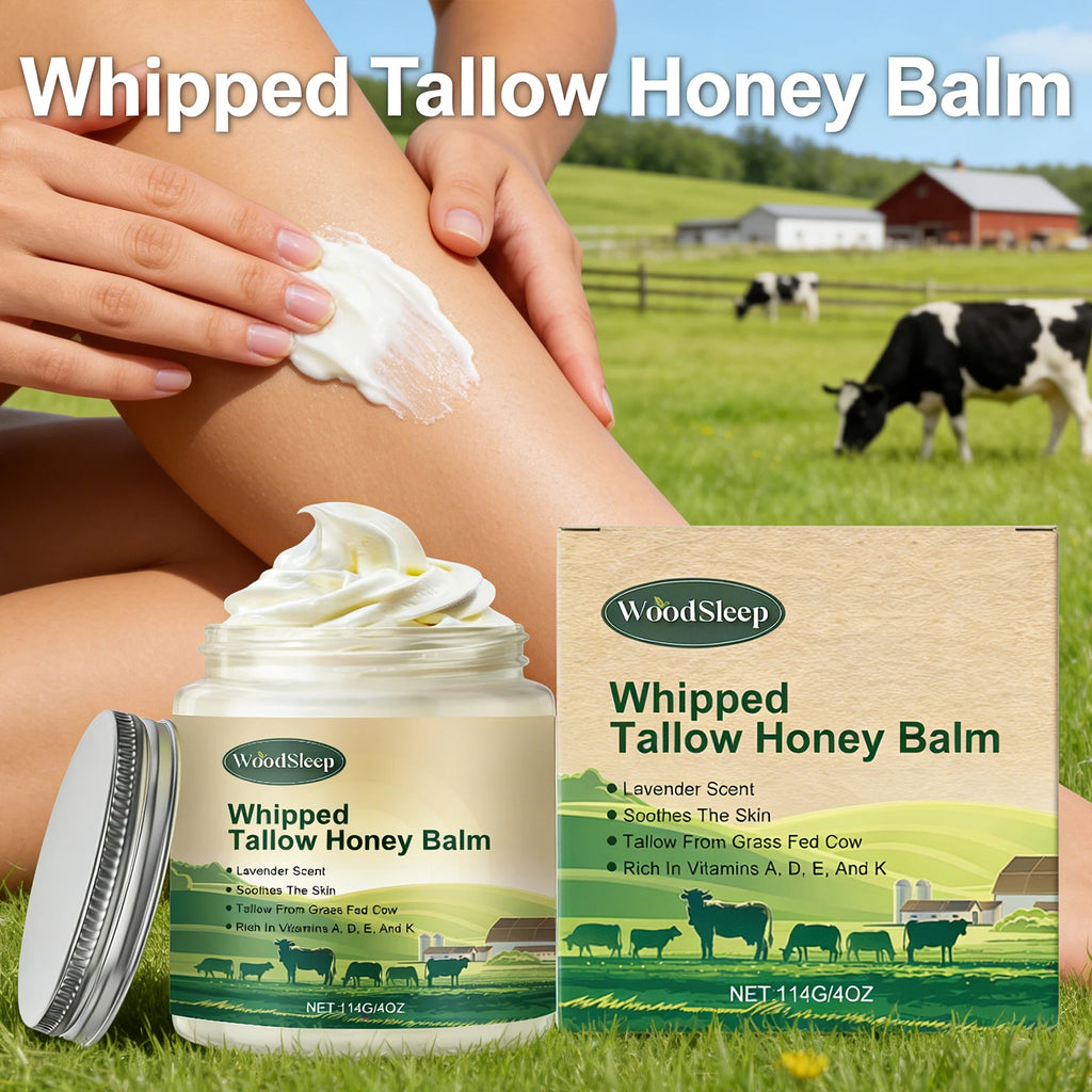 WOODSLEEP Beef Tallow & Honey Body Cream | Deep Moisturizer Body Moisturizer Cream Oasis Select