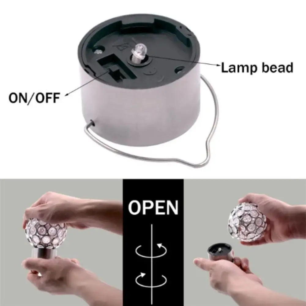 Solar Crystal Ball Hanging Light | Multicolor LED Motion Sensor