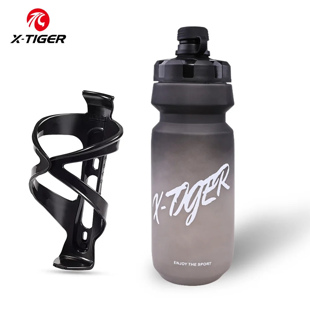 X-TIGER 650ml Cycling Water Bottle Mountain Road Bicycle Squeeze Cup Outdoor Sports Portable Water Cup Cycling Equipment Oasis Select Black Gradient