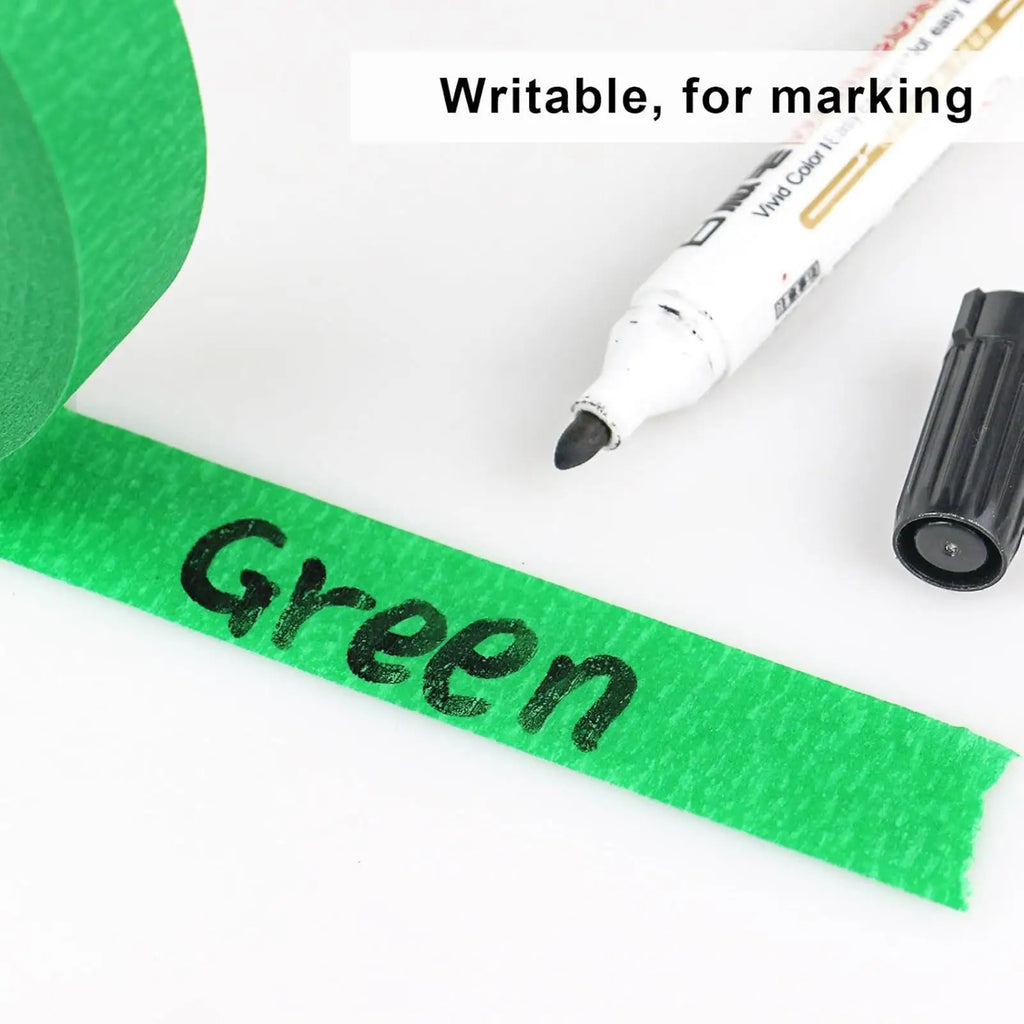 Green Painter's Masking Tape 3 Rolls – Clean Edge, Residue-Free