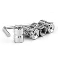 4pcs Car Tire Valve Stems Caps, Anti-Theft Auto Wheel Valve Stem Covers With O Rubber Seal, Universal Stainless Tyre Air Stems Oasis Select Silver