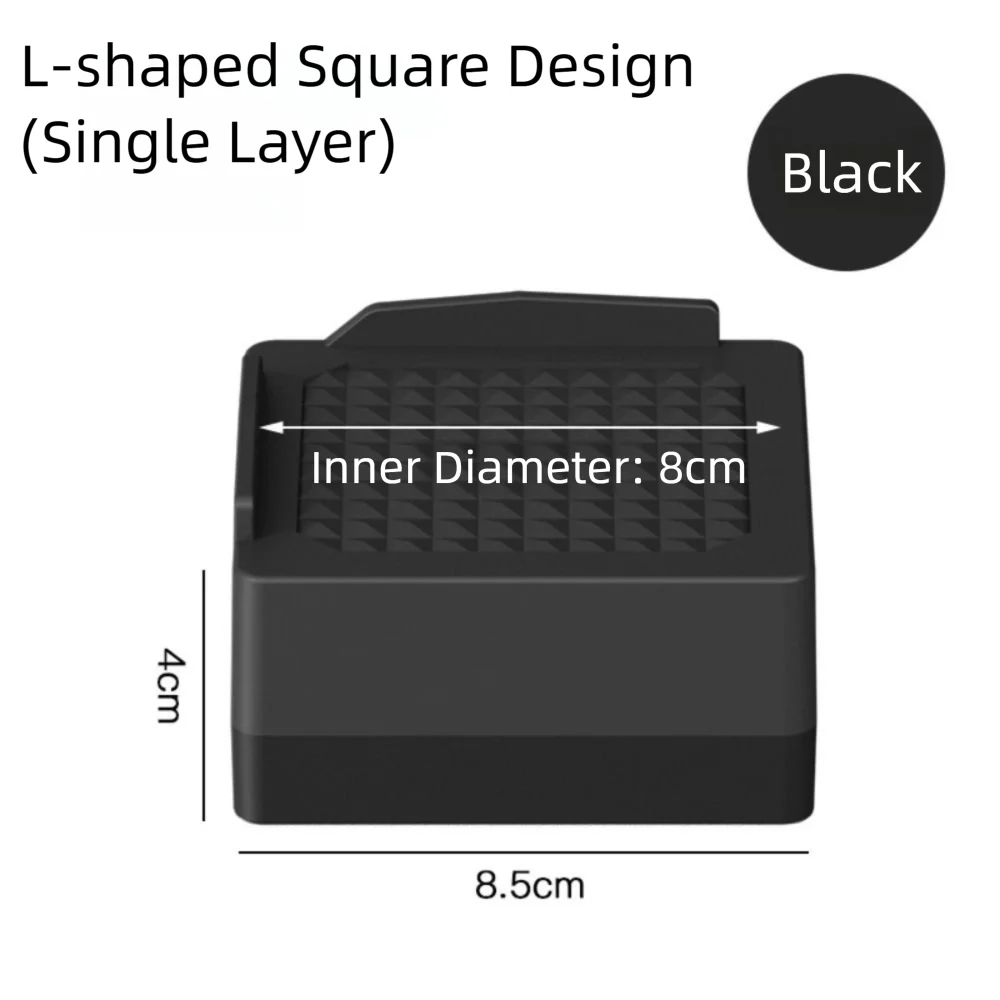 Professional Heavy-Duty Bed Risers Furniture Risers Square Adjustable Bed Lifts Risers Non-slip Bed Lifter Desk Sofa Chair Legs Oasis Select Black 1 layer