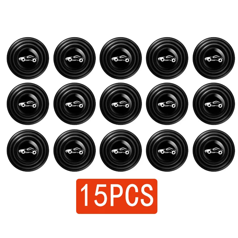 5-30pcs Car door pads shock-absorbing and silent mat anti-collision silicone door protector stickers buffer gasket accessory Oasis Select 15PCS-with logo