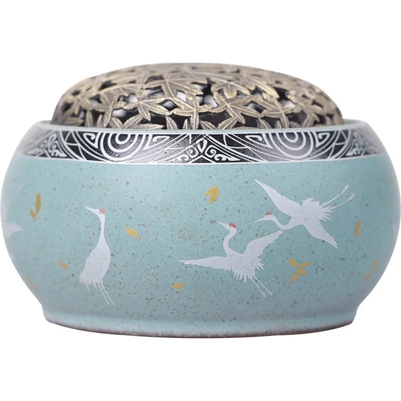 Xianhe Ceramic Aromatherapy Stove Decoration Home Indoor Tea Ceremony Incense Seat Alloy Copper Aromatherapy Stove Oasis Select