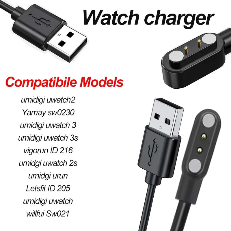 Magnetic Smart Watch Charger – YAMAY SW021 SW023 Letsfit ID205L Smartwatch Charger Oasis Select