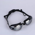 HD Anti-Fog Swimming Goggles, Small Frame Silver Coated Lenses Waterproof Swim Glasses Oasis Select Black