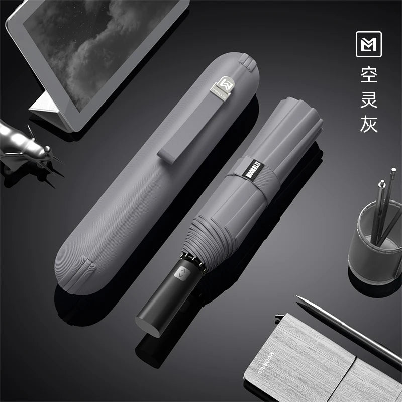 Full-automatic folding thickened umbrella large strong wind-resistant reinforced automatic umbrella Oasis Select 106cm Gray