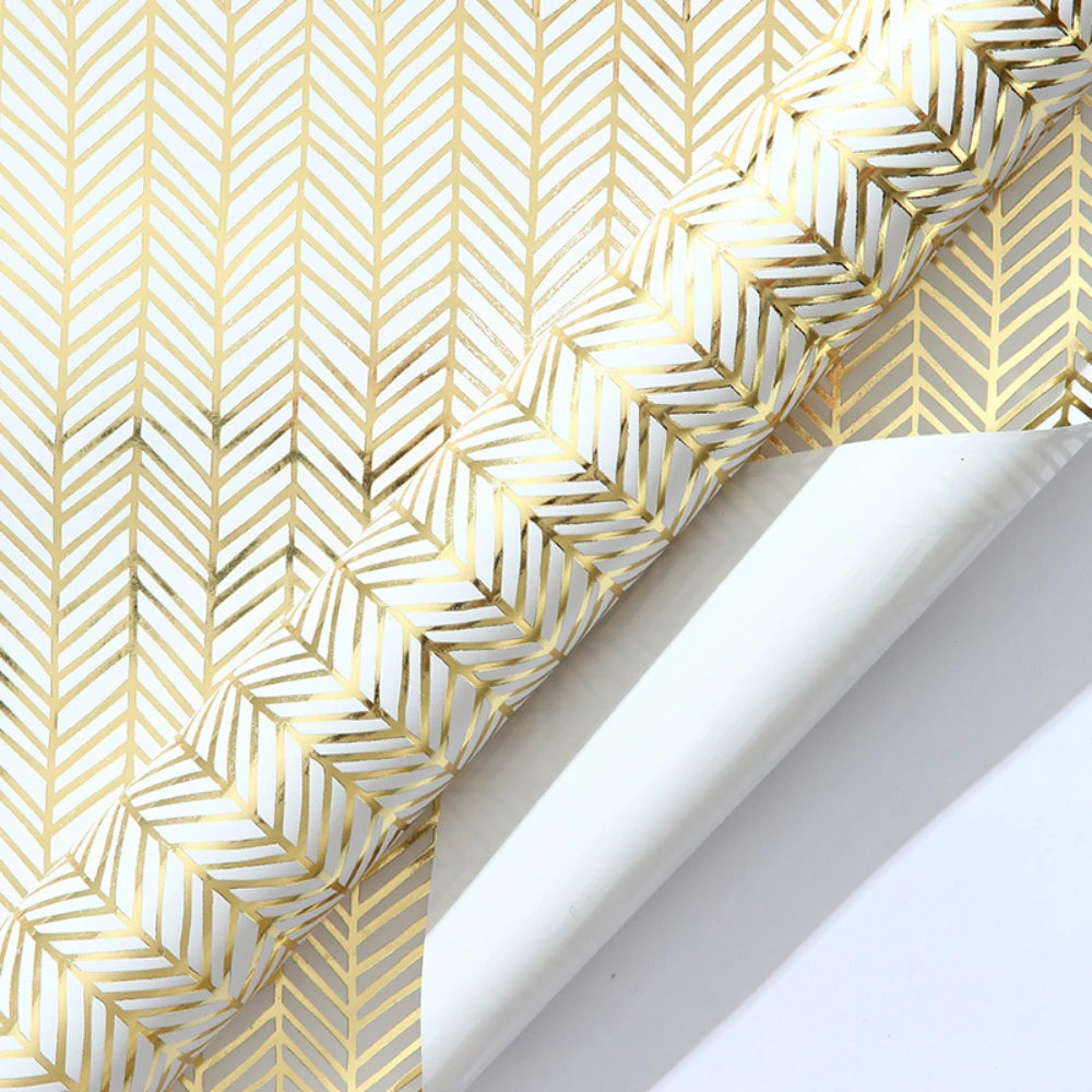 43x300cm Bronzing Striped Golden Polka Dot Gift Wrapping Paper Christmas Valentine's Day Birthday Gift Wrapping Paper Crafting Oasis Select