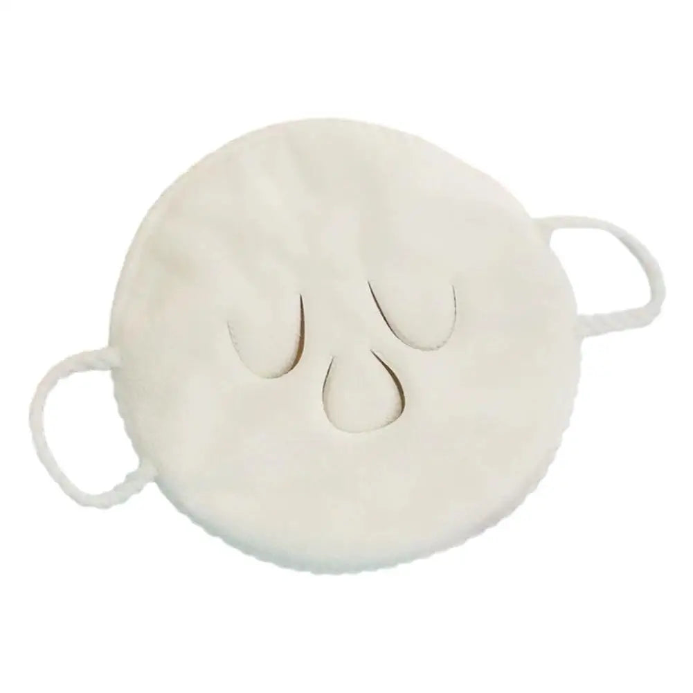 Face Steaming Towel, Reusable Face Towel Mask Cold Hot Compress Facial Steam Moisturizing Mask Beauty Spa Towel for Women Girls Oasis Select A-three hole