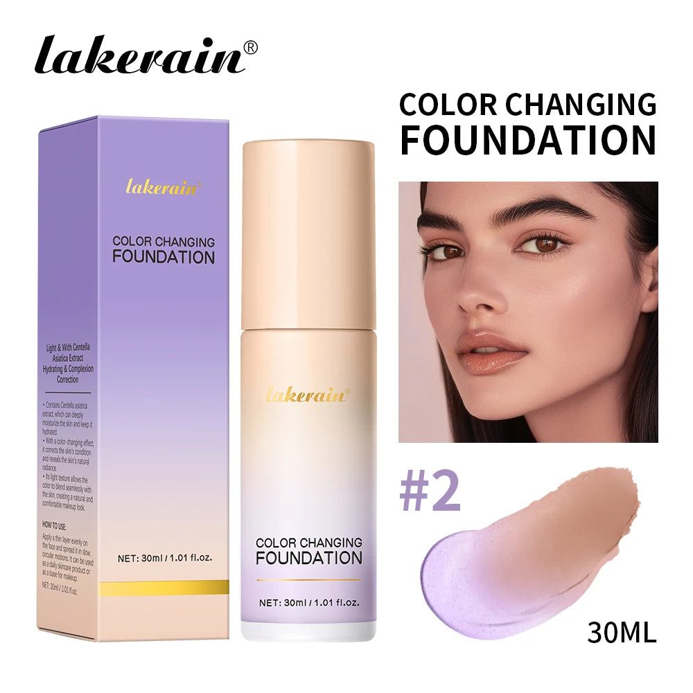 Waterproof Color Changing Liquid Foundation Centella Korean High Coverage Foundation Cream For Face Base Makeup Oasis Select 2