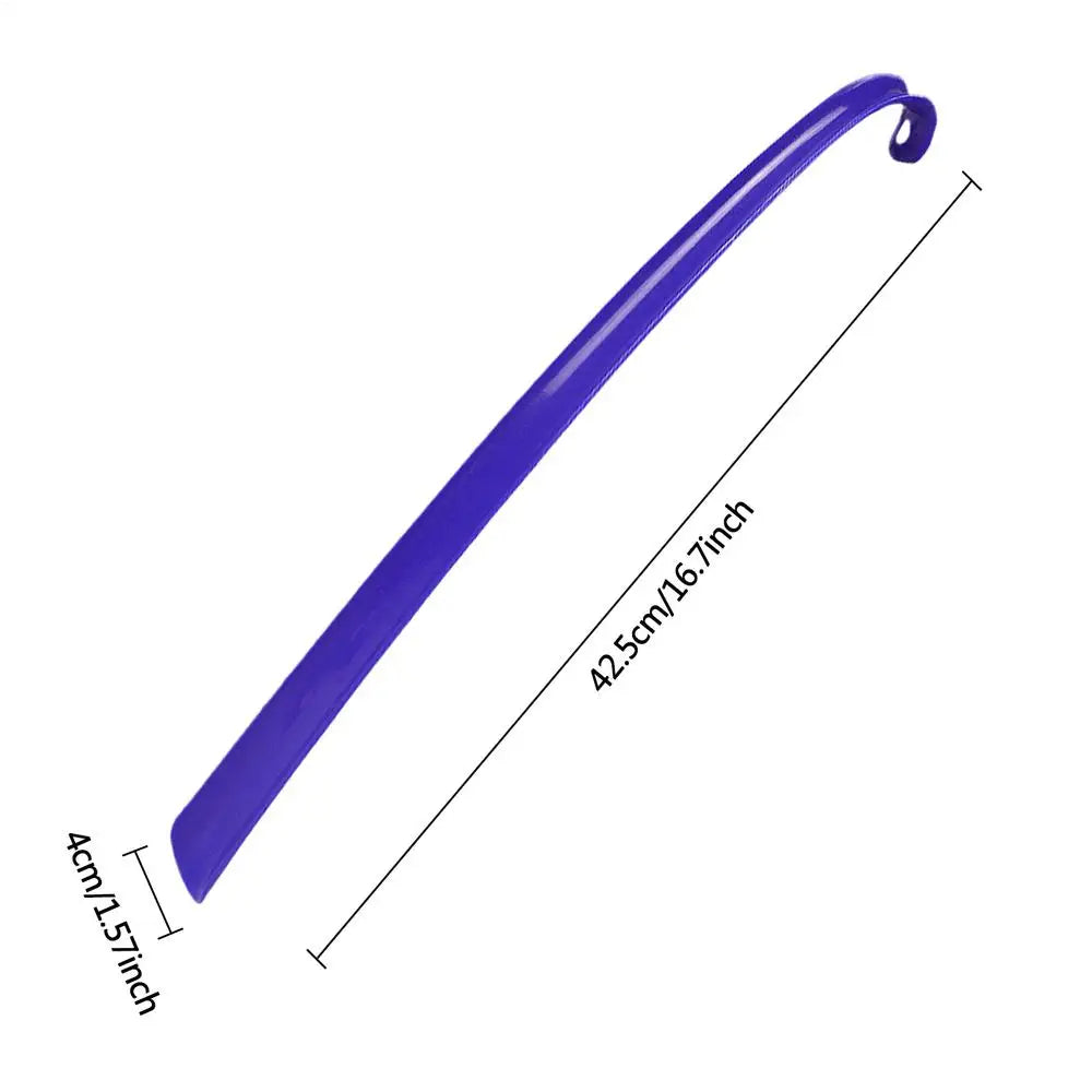 Long Handled Shoe Horn Flexible Extra Long Shoe Horn Dressing Stick Lazy Wear Helper Boot Lifter Shoehorns Accessories gadgets Oasis Select Blue
