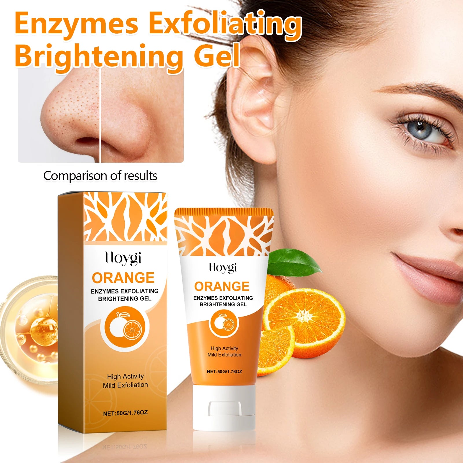 Enzymes Exfoliating Brightening Gel Salicylic Acid Blackhead Dead Skin Remover Cleansing Shrink Pores Brightening Delicate Skin Oasis Select