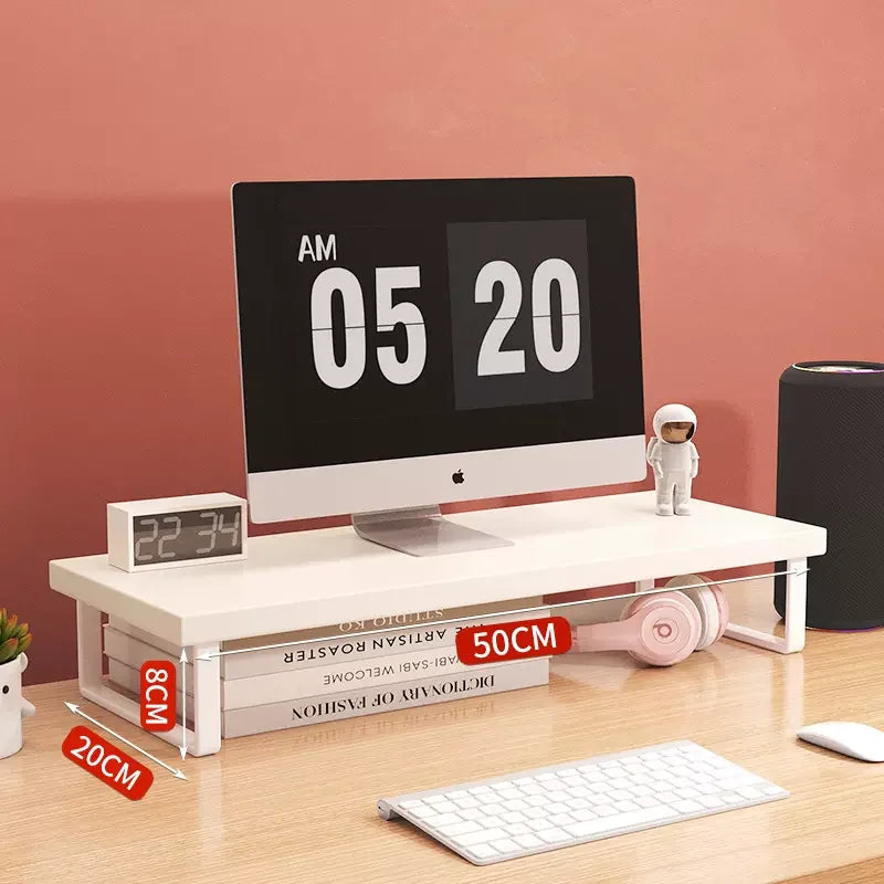 Wood Monitor Riser Shelf & Desk Organizer Stand 30/40/50cm
