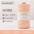 Macrame Braid Cotton Cord 109Yards Pure Rope Bracelet Knots DIY Craft
