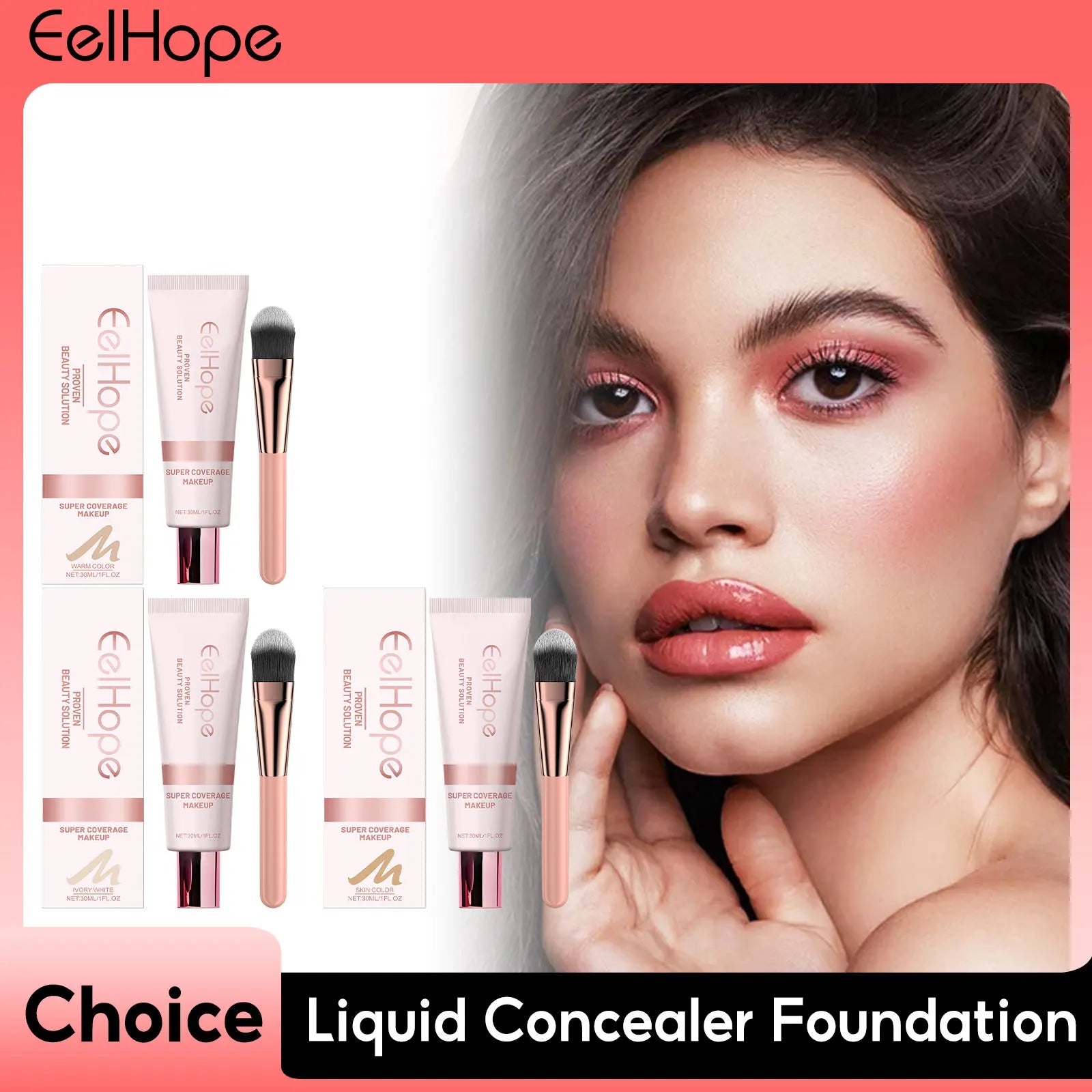 Concealer Face Foundation Liquid Long Lasting Waterproof Moisturize Oil Control Full Coverage Face Makeup Professional Cosmetics Oasis Select