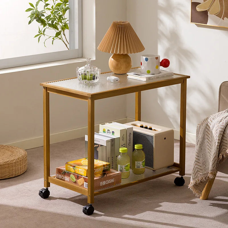 Living room mobile small coffee table cart sofa side cabinet side cabinet bedroom bedside shelf small side table Oasis Select