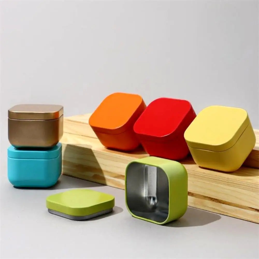 Portable Solid Color Mini Tin Box Tea Sealed Jar Packing Boxes Jewelry Candy Small Storage Can Coin Earring Headphones Gift Case Oasis Select