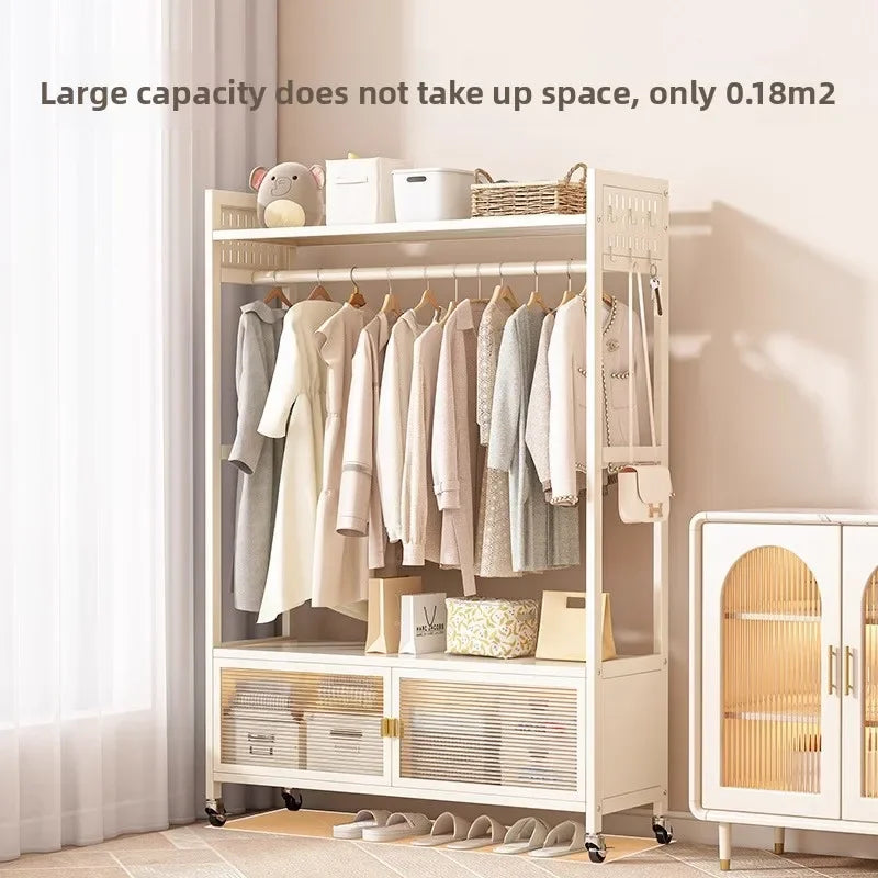 Multi-functional Hanging hanger Floor coat rack Household hanging clothes rack Simple storage rack Hanging clothes rod hanger Oasis Select