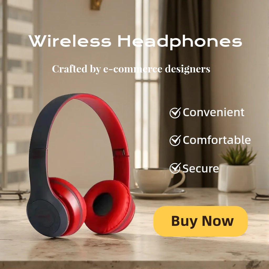 Foldable Bluetooth Headphones Wireless Overhead Earphones with Microphone Volume Control for iPhone And Android Game Headset Oasis Select Red