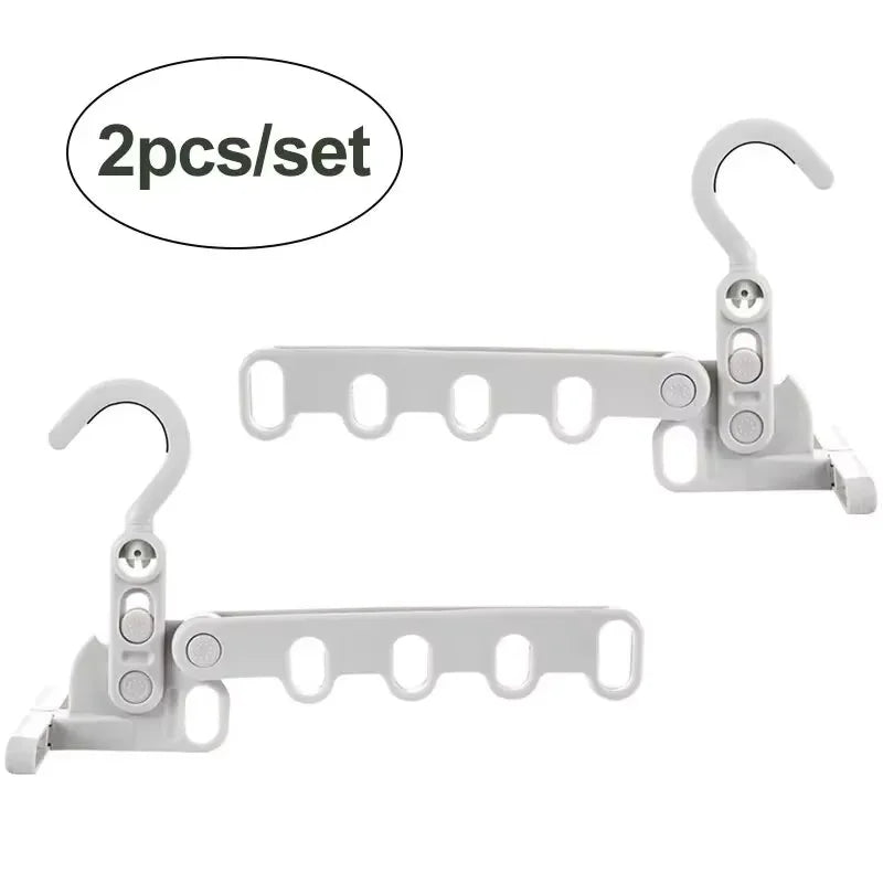 Portable Foldable Travel Hanger, 5-Hook Clothes Drying Rack for Hotel, Camping, Space Saving Hanging Rack for Suitcase, Cruise Oasis Select 2pc