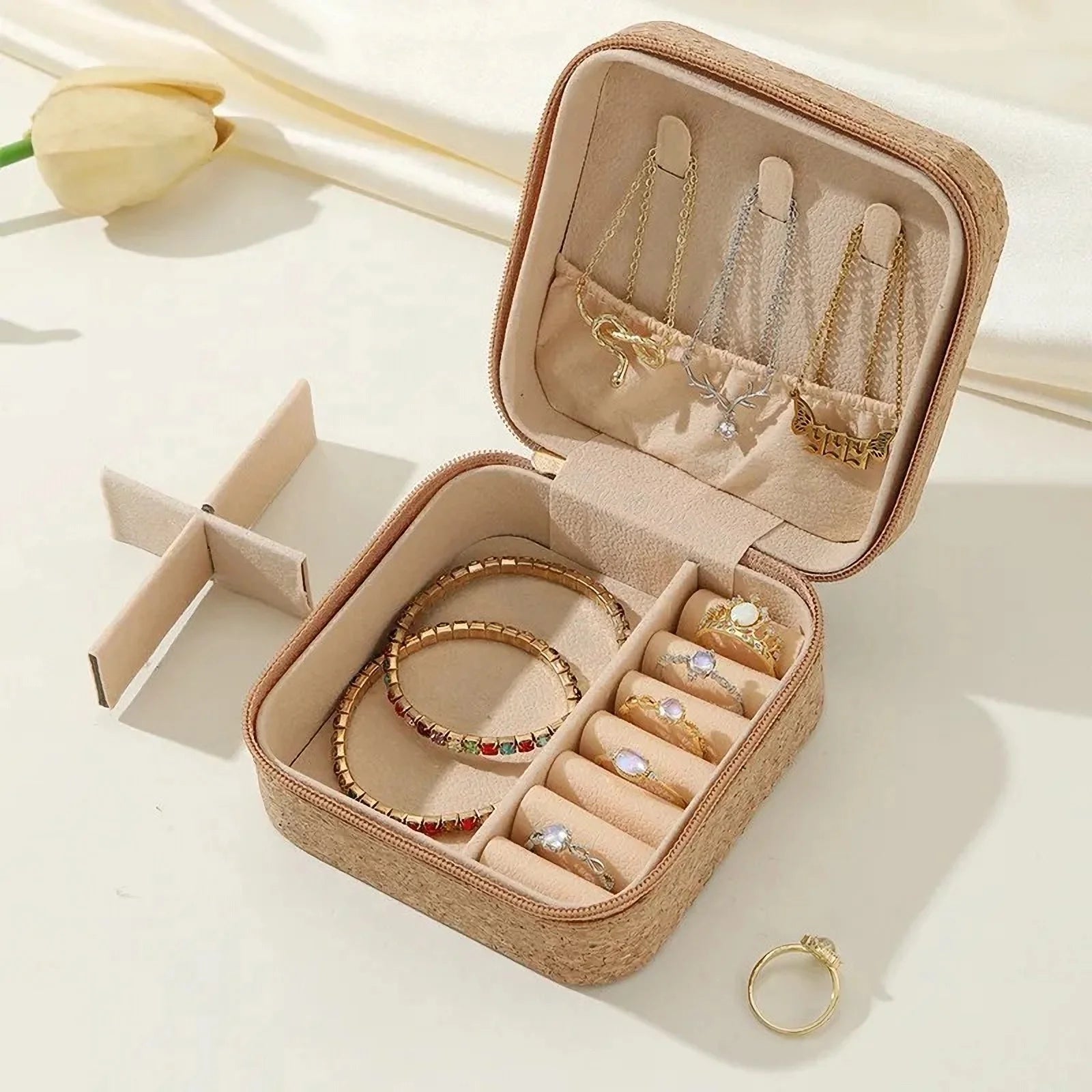 Travel Jewelry Box,Portable Jewelry Organizer Display Storage boxes for Women Girls,for Stud Earrings,Rings,Necklaces, Bracelets Oasis Select