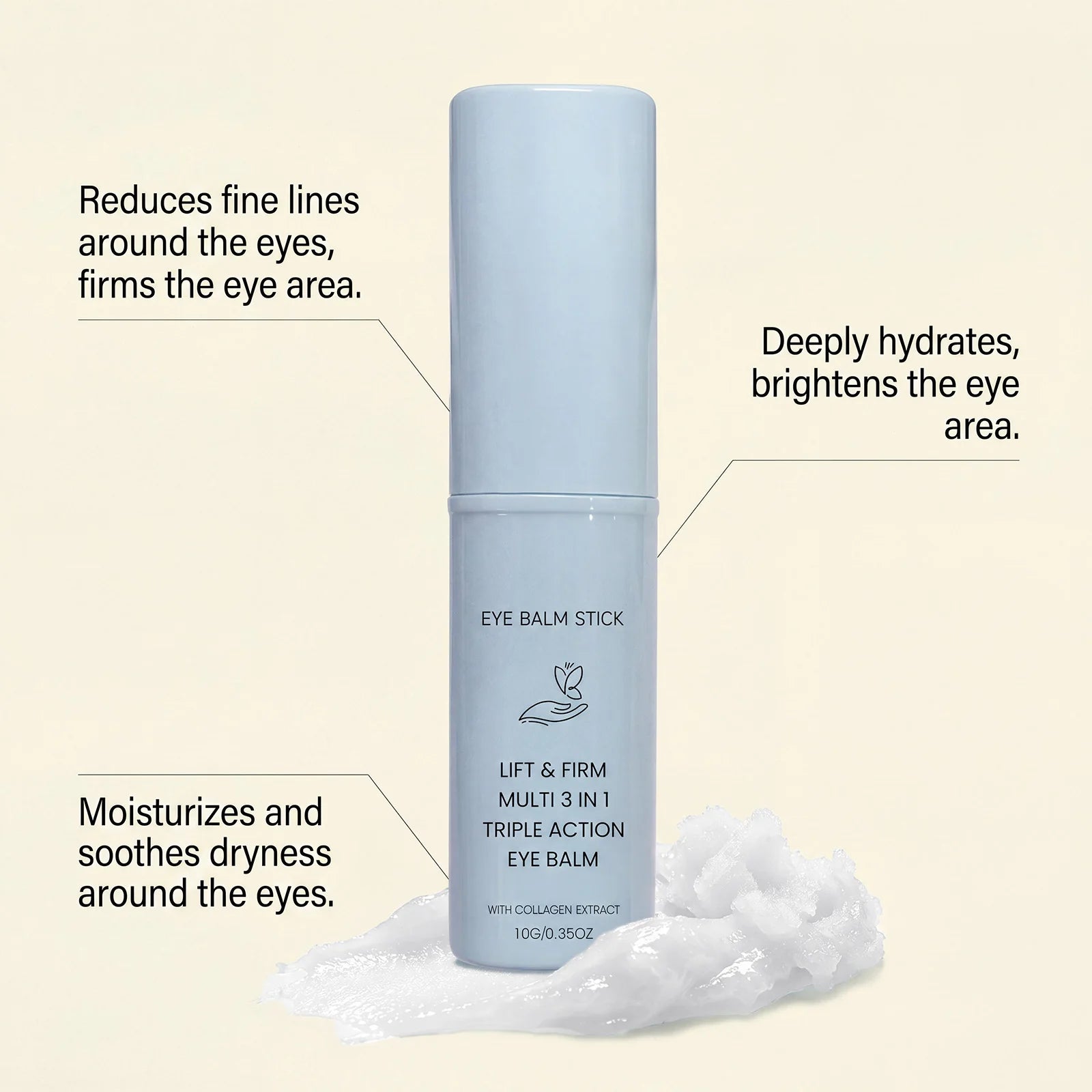 2026 New Collagen Eye Cream Stick Lifting Firming Hydrating Eye Balm Fine Lines Dark Circles Eye Balm Firming Eye Serum Stick Oasis Select
