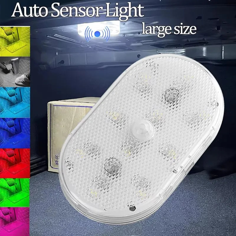 1/2pcs LED Touch Light Hand Car Roof Ceiling Lamp Indoor Car Lighting Night Reading Light Reading Lamp Car Interior Lights Oasis Select